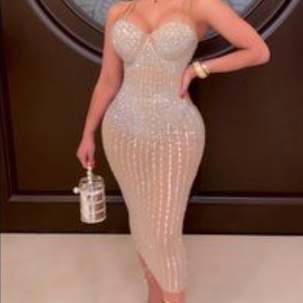 Ivana crystal midi dress